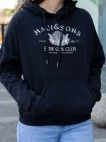 Poleron Canguro Surfadia Negro Mujer Maui And Sons