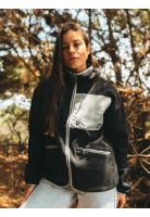 Poleron Polar Simply Taupe Negro Mujer Maui And Sons