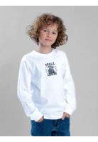 Polera ML Shark Blanco Infantil Maui And Sons