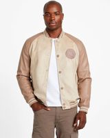 Chaqueta Guess Hombre Varsity Bomber Café