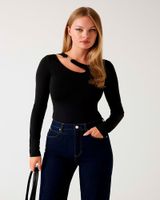 Polera Ls Eleanor Buckle Negro Mujer