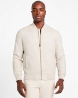 Chaqueta Herringbone Bomber Blanco