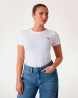 Polera Guess Mujer Ss Cn Mini Triangle Tee Blanco
