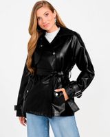 Chaqueta Guess Mujer Marika Pu Trench Negro