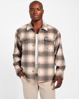Camisa Ls Check Overshirt Beige Hombre