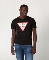 Polera Guess Hombre Cn Ss Original Logo Tee Negro