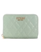 Billetera Guess Mujer Isemay Slg Medium Zip Around Celeste