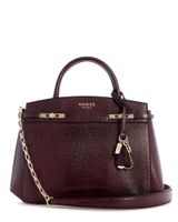 Cartera Guess Mujer Melinda Triple Comp Satchel Burdeo