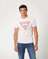 Polera Guess Hombre Cn Ss Original Logo Tee Blanco