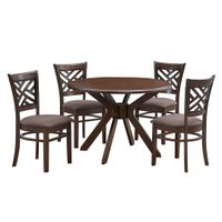 Juego de Comedor Amelie 4 sillas Café