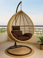 Silla Colgante Hawái M Caramelo Cojín Café