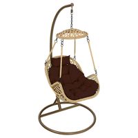 Silla Colgante Nipona Caramelo Cojín Café