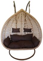 Silla Colgante Hawái XXL Caramelo Cojín Café