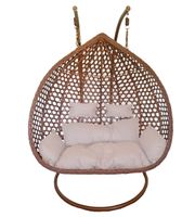 Silla Colgante Hawái XXL Chocolate Cojín Marfil