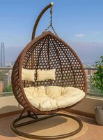 Silla Colgante Hawái XL Chocolate Cojín Marfil