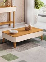 Mesa de Centro Niza Off White / Cinamomo  32 x 60.5 x 100cm