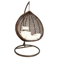 Silla Colgante Hawái L Chocolate Cojín Marfil