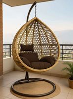 Silla Colgante Hawái L Caramelo Cojín Café