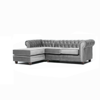 Seccional Chesterfield Izquierdo Gris