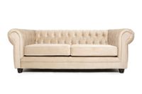 Sofá Chesterfield 3C Velvet Beige