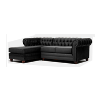 Seccional Chesterfield Izquierdo Negro