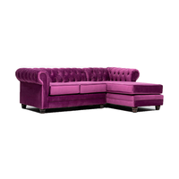 Seccional Chesterfield Derecho Morado