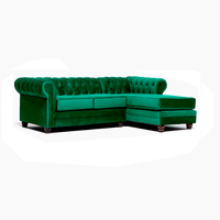 Seccional Chesterfield Derecho Verde