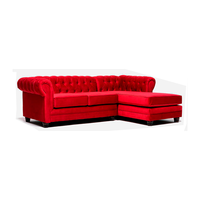 Seccional Chesterfield Derecho Rojo