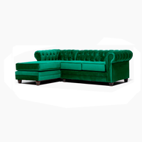 Seccional Chesterfield Izquierdo Verde