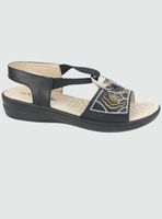 Sandalia Dorette Mujer Lena-3 Negro Casual