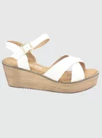 Sandalia Chalada Mujer Tala-1 Blanco Plataforma