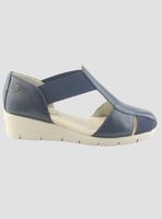Sandalia de Cuero Chalada Mujer Calafate-3 Azul Casual