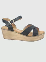 Sandalia Chalada Mujer Tala-1 Negro Plataforma