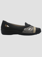Zapato de Mujer de color Negro/Dorado Casual Chalada Deco-12