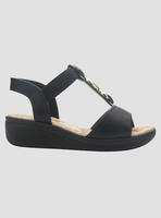 Sandalia Mujer Negro Comfortflex 2586404 Casual