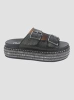 Sandalia Chalada Mujer Yukon-15 Negro Plataforma Poki