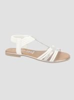 Sandalia Chalada Mujer Alki-1 Blanco Plana