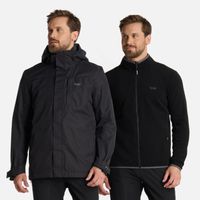 Chaqueta Hombre Tres Cruces Fusion-3 Hoody Negro Lippi I25