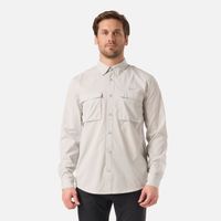 Camisa Hombre Rosselot Long Sleeve Q-Dry Shirt Gris Claro Lippi V26