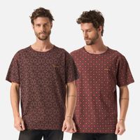 Polera Hombre Bi-curioso Print Vino Haka Honu V26