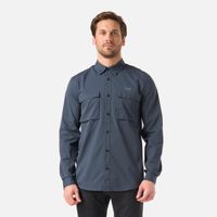 Camisa Hombre Rosselot Long Sleeve Q-Dry Shirt Azul Marino Lippi V26