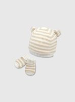 Set Gorro Unisex Beige 53422 Colloky