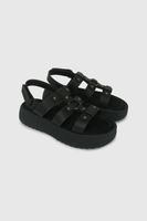 Sandalia Negra con Plataforma 53180201V26