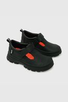 Zapatos Escolares Reinas Negros Cuero Velcro