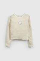 Polera Beige Rib Estrella De Niña POPU0275V26