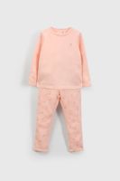 Pijama Franela Manga Larga Niña Naranjo de 2 a 12 años