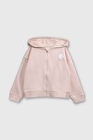 Polerón Beige con Gorro Forrado de Jersey y Cierre para Niña