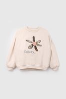 Polerón Flores Beige De Niña PLPO5075V26