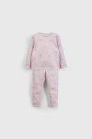 Pijama de Franela Flores Morado