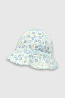 Sombrero de bebé niña de algodón celeste (0 a 9 meses)